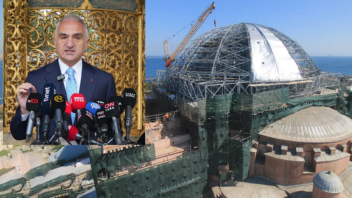 Ayasofya-i Kebir Camii'nde restorasyon: Özgün doku korunacak
