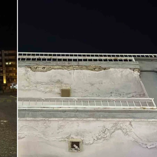 Aydın'da Çatıdan Kopan Beton Yayayı Yaraladı