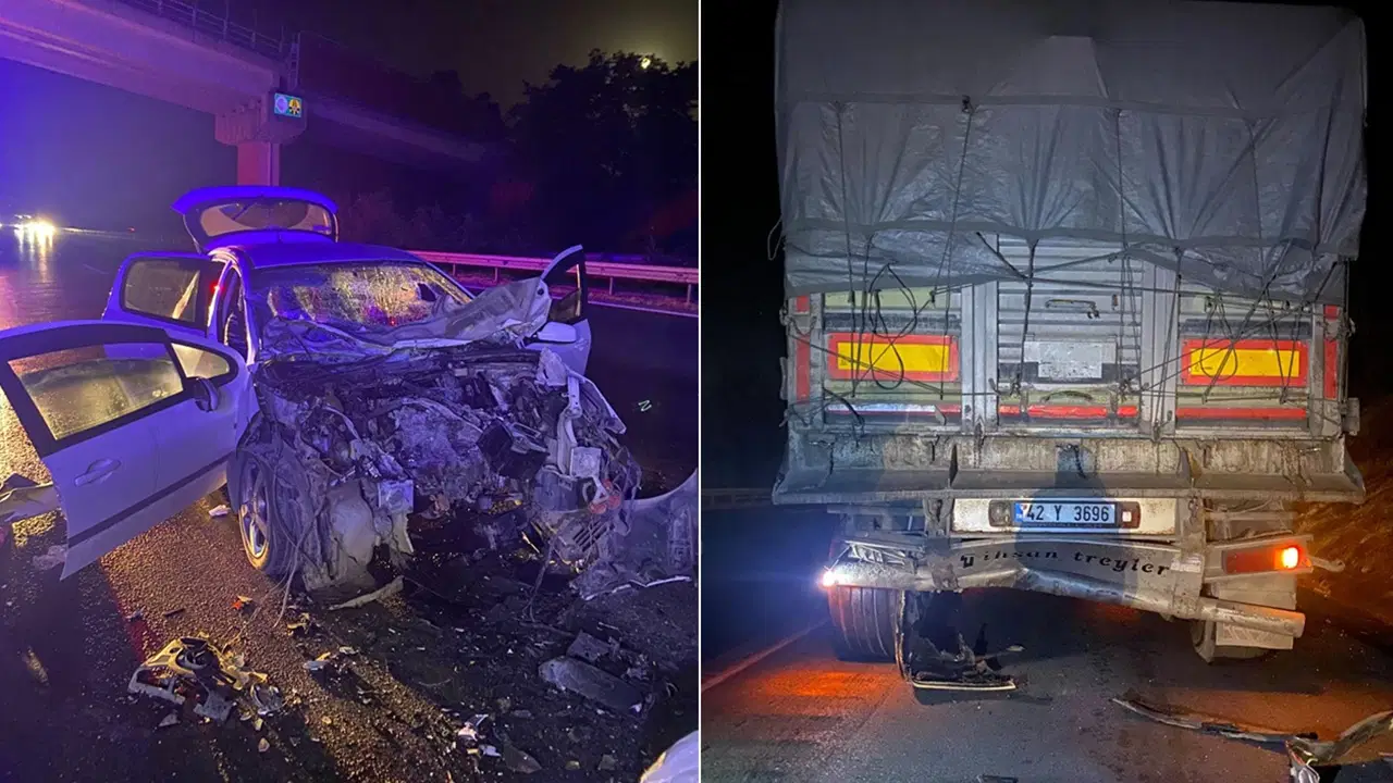 Aydın'da Feci Kaza: Otomobil Kamyona Çarptı, 1 Ölü 3 Yaralı