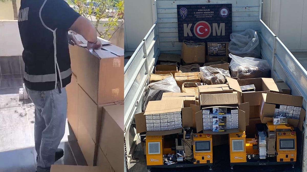 Aydın'da kaçak tütün operasyonu: 3 gözaltı