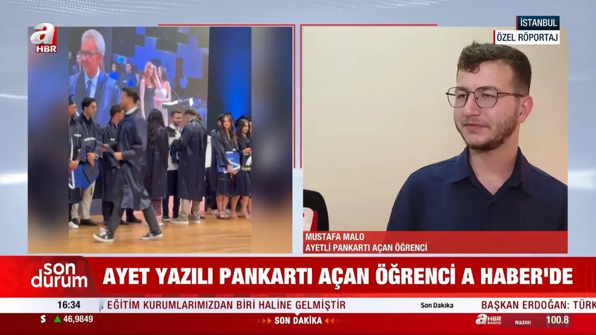 Ayet pankartını açan Mustafa Malo: Başörtülü ablaların alkışı canımı yaktı