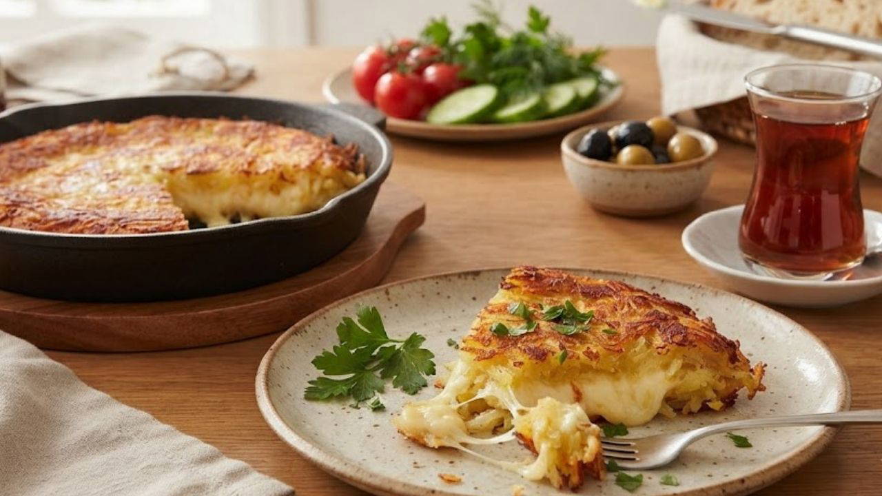Az malzemeyle pratik lezzet: Kaşarlı patates tava tarifi