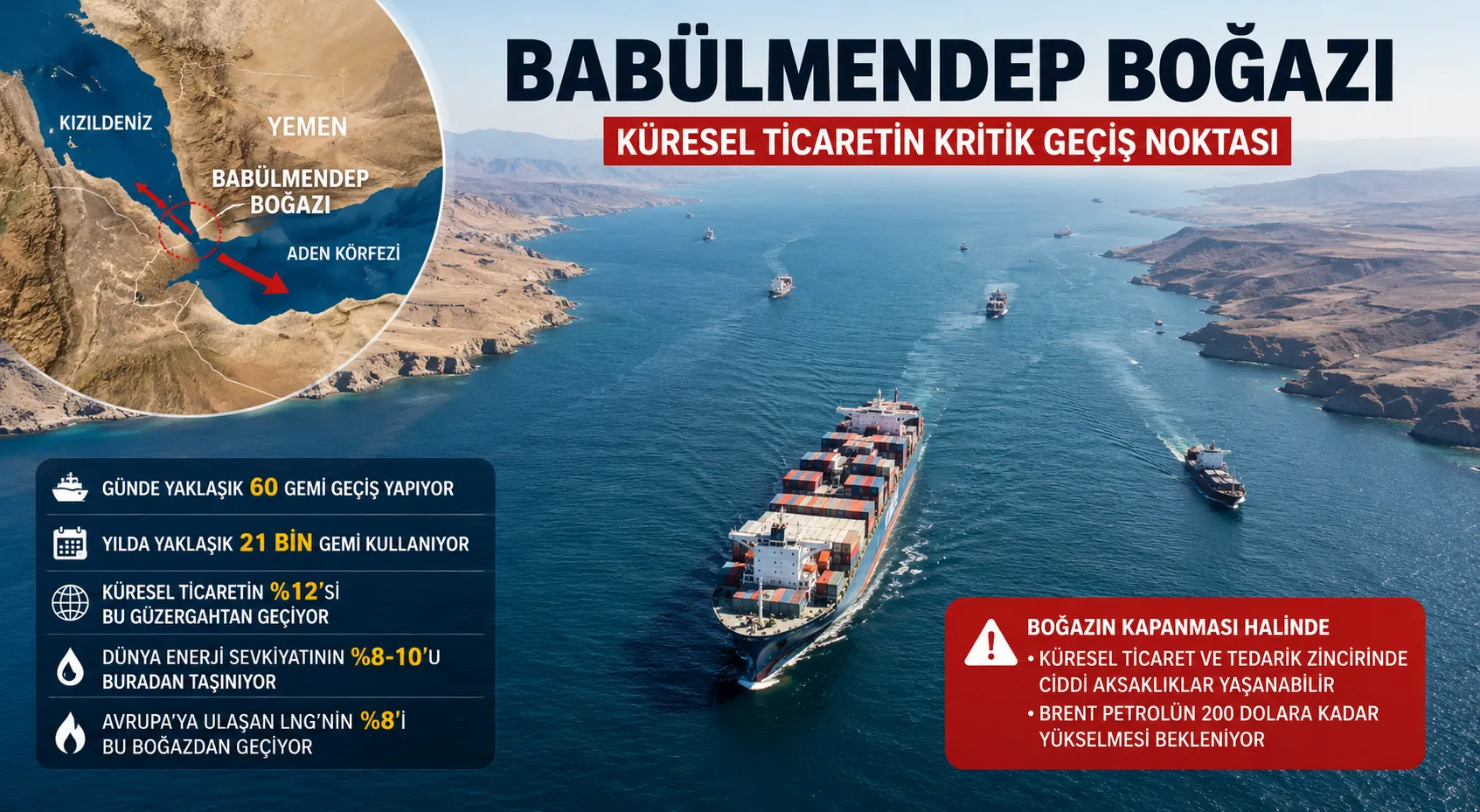 Babülmendep ablukası küresel ticareti tehdit ediyor
