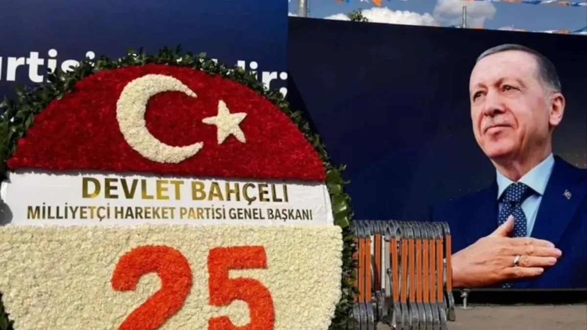 Bahçeli'den AK Parti'nin 25. Yılına Anlamlı Jest: Karanfillerle '25' Süslemesi