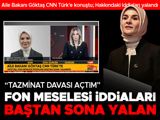 Bakan Göktaş: Fon İddiaları Baştan Sona İftira