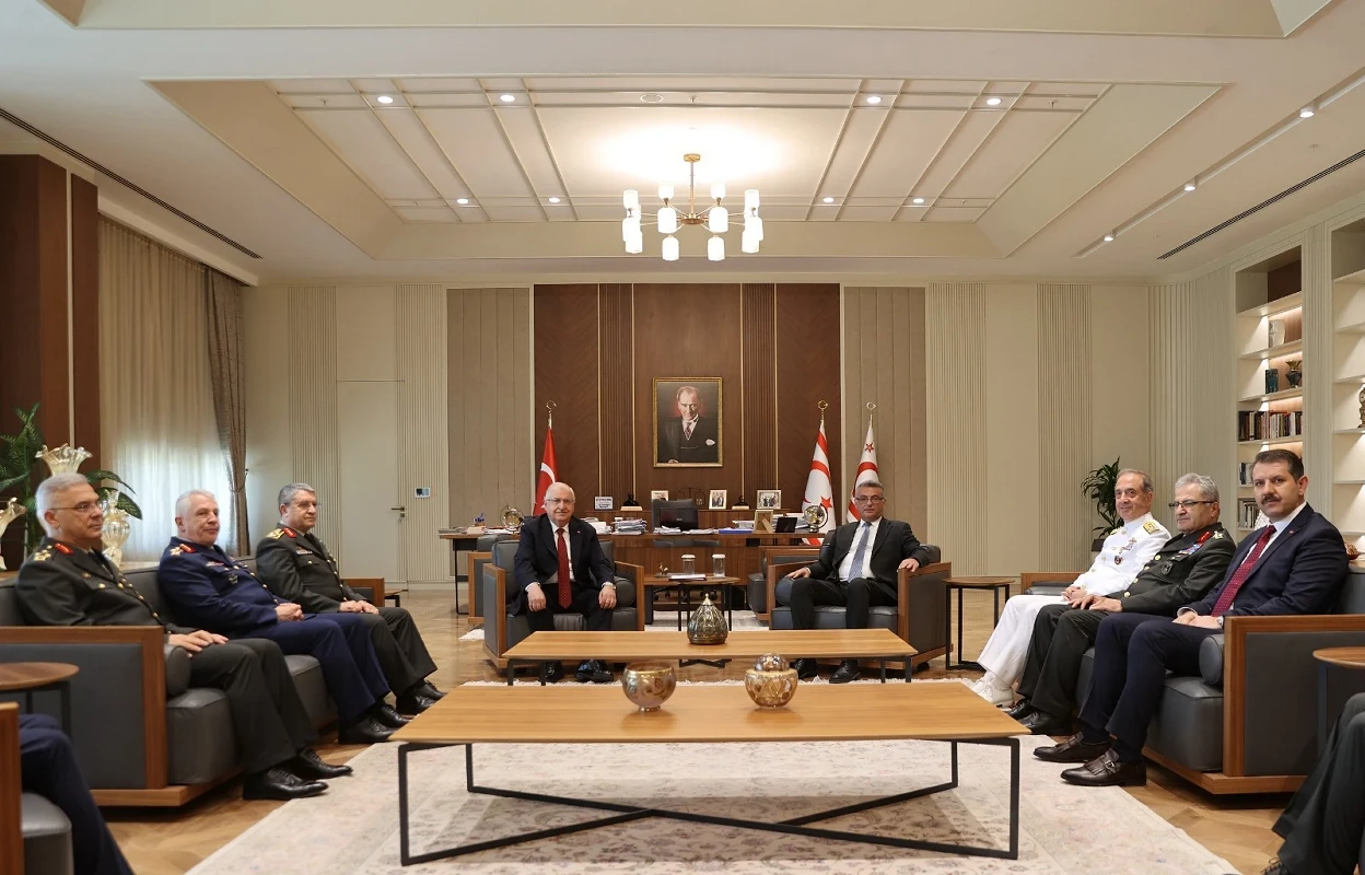 Bakan Güler KKTC Cumhurbaşkanı Erhürman ile Görüştü