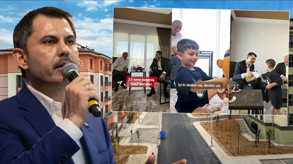 Bakan Kurum'dan depremzede dede-toruna duygulandıran ziyaret