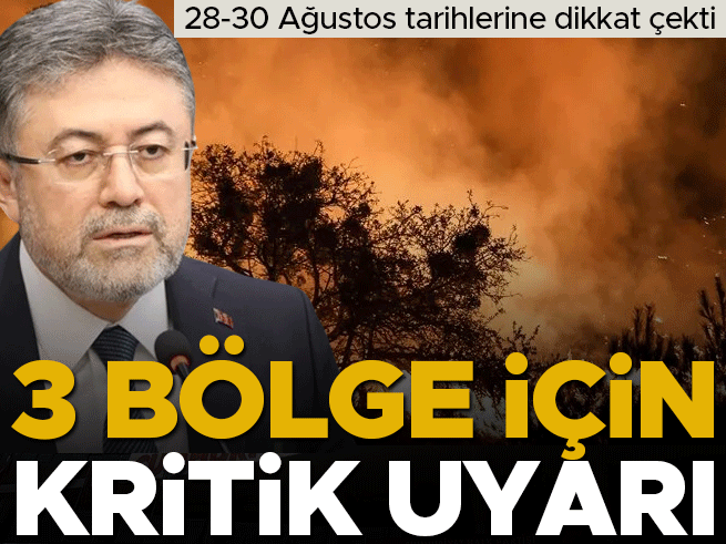 Bakan Yumaklı'dan Kritik Orman Yangını Uyarısı