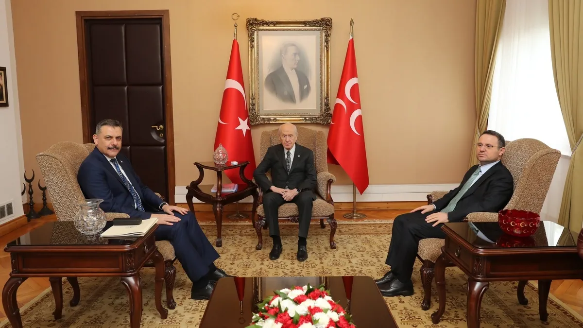 Bakanlar Gürlek ve Çiftçi, TBMM'de Bahçeli ile bir araya geldi