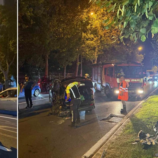 Bakırköy'de Kontrolden Çıkan Otomobil Refüjü Aştı: 3 Yaralı
