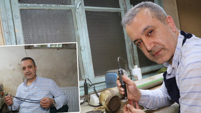 Balık taneli Oltu taşı tespih: Türkiye'de bir ilk