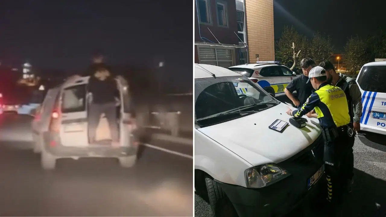 Başakşehir'de Otomobil Kapısından Sarkan Yolcuya Para Cezası