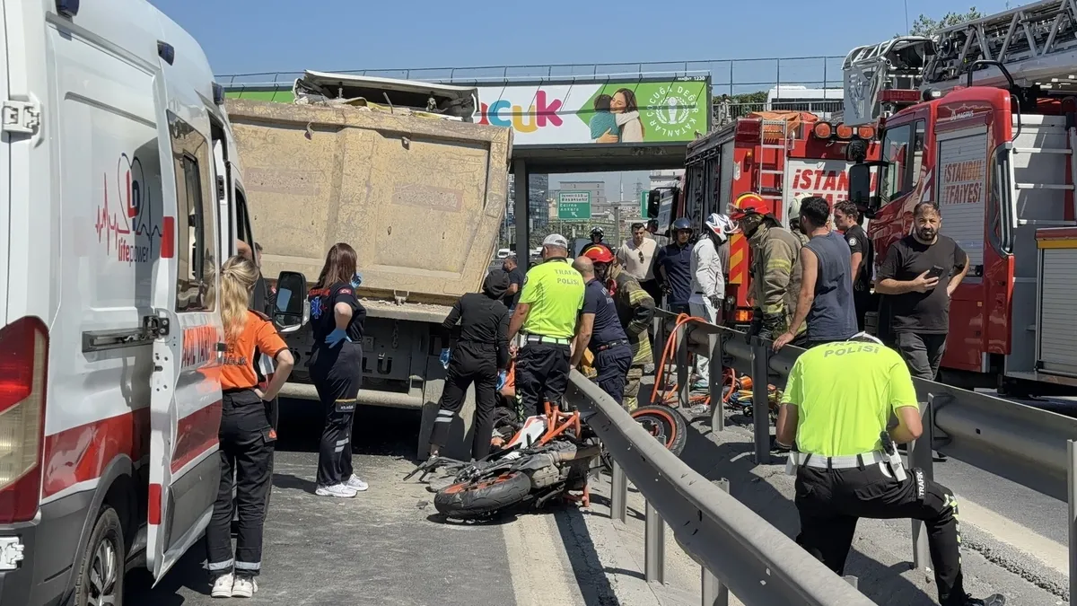 Basın Ekspres'te Motosiklet Faciası: Hafriyat Kamyonunun Altında Can Verdi
