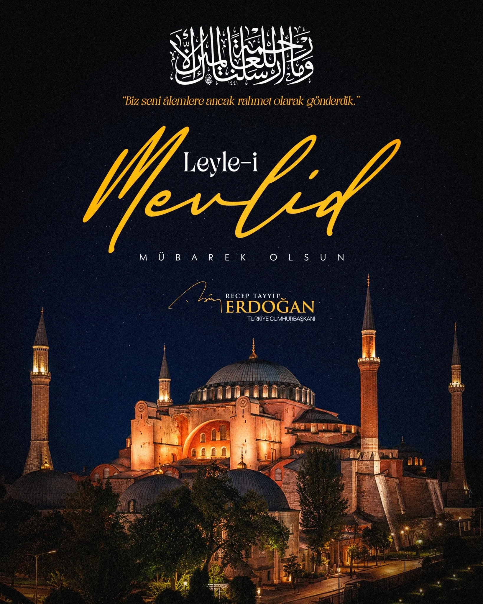 Başkan Erdoğan'dan Mevlid Kandili mesajı
