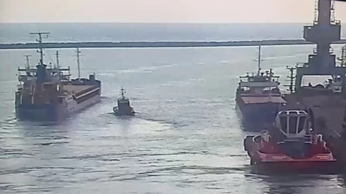 Batan Tuğberk İmamoğlu gemisinin son görüntüsü: İskenderun'dan ayrılışı kamerada