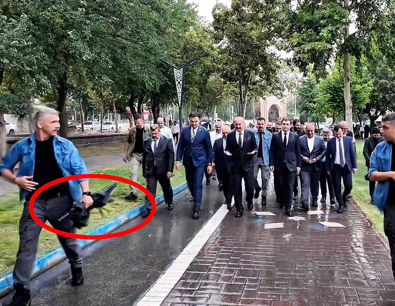 Batman Kayyumu Canalp'ın Yağmur Altındaki 'Çalışkan Yönetici' Şovu Alay Konusu Oldu