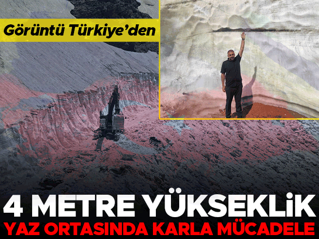 Mereto Dağı'nda 4 metre kar: Batman'da yaz ortasında kar mücadelesi