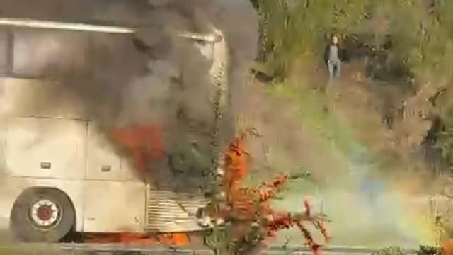 Bayrampaşa'da Seyir Halindeki Otobüs Alev Alev