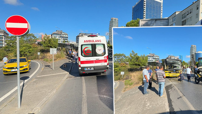 Beşiktaş'ta İETT Otobüsü İş Makinesine Çarptı: 5 Yaralı