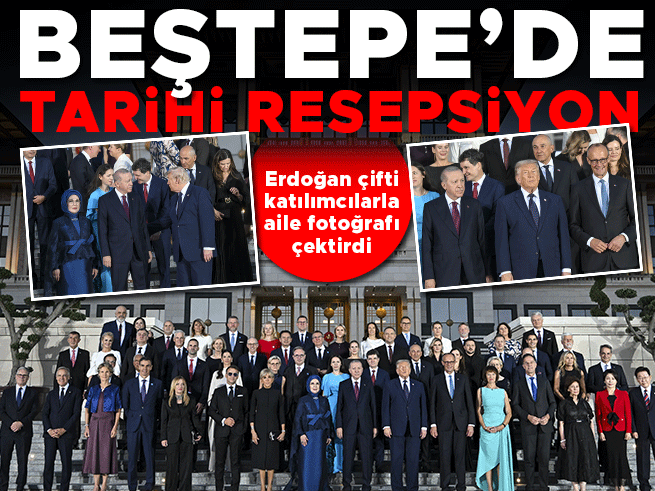 Beştepe'de tarihi NATO resepsiyonu: Erdoğan liderleri ağırladı