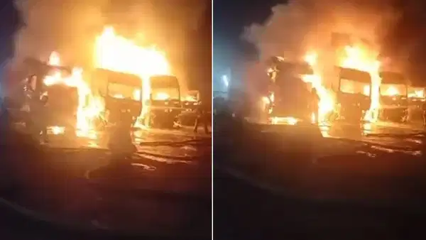 Beylikdüzü'nde TIR garajına kundaklama: 4 TIR kül oldu