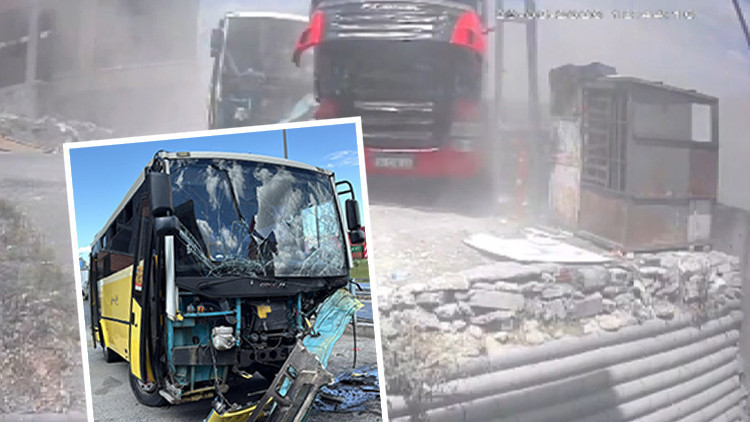 Beylikdüzü'nde freni boşalan İETT otobüsü TIR'a çarptı