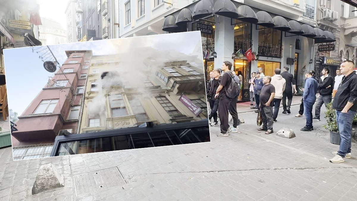 Beyoğlu'nda 6 Katlı Restoranda Yangın: Çatıyı Sardı