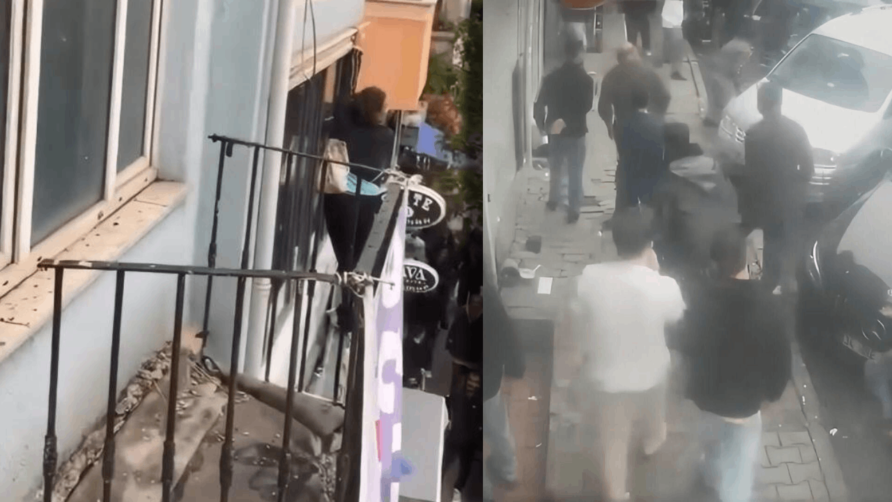 Beyoğlu'nda Otel Penceresinde Feryat: 'İmdat Polis Yok Mu?' Diye Bağırdı, Tabeladan Aşağı Düştü