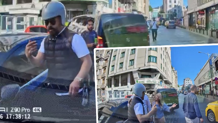 Beyoğlu'nda yol verme kavgası: Boksörüm çeneni kırarım tehdidi
