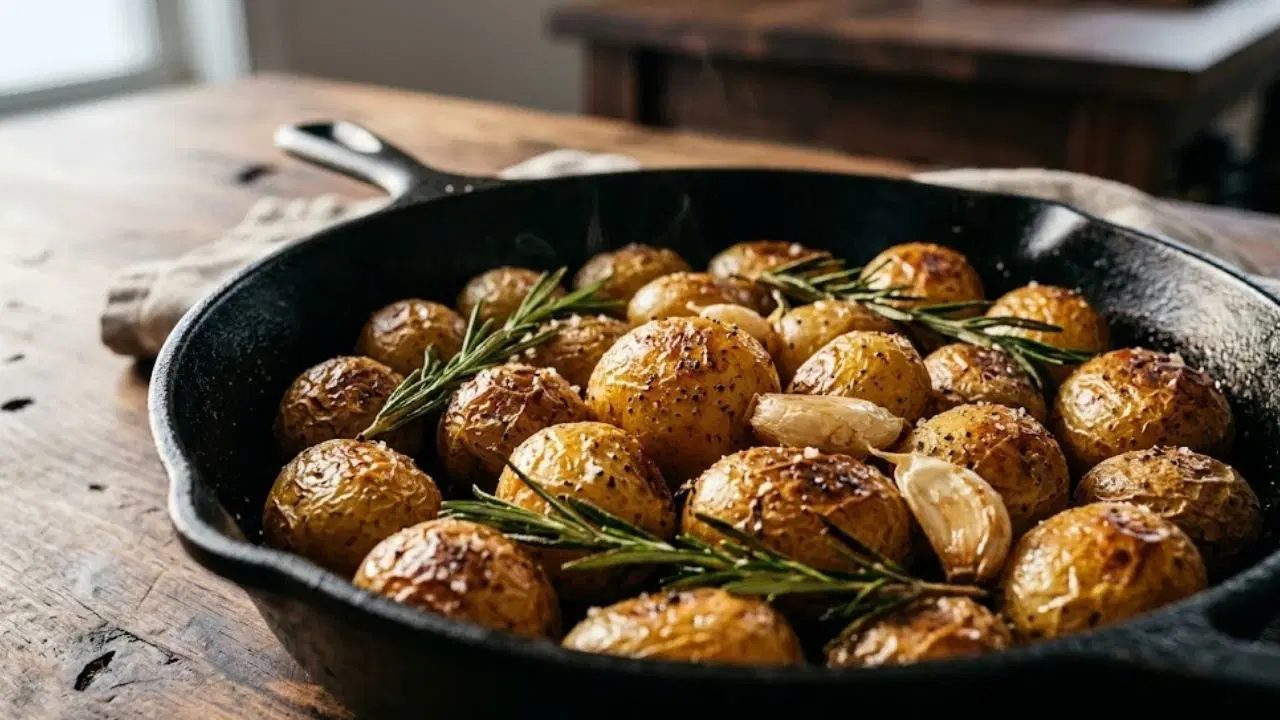 Biberiyeli Sarımsaklı Fırın Patates: Çıtır Sırrı