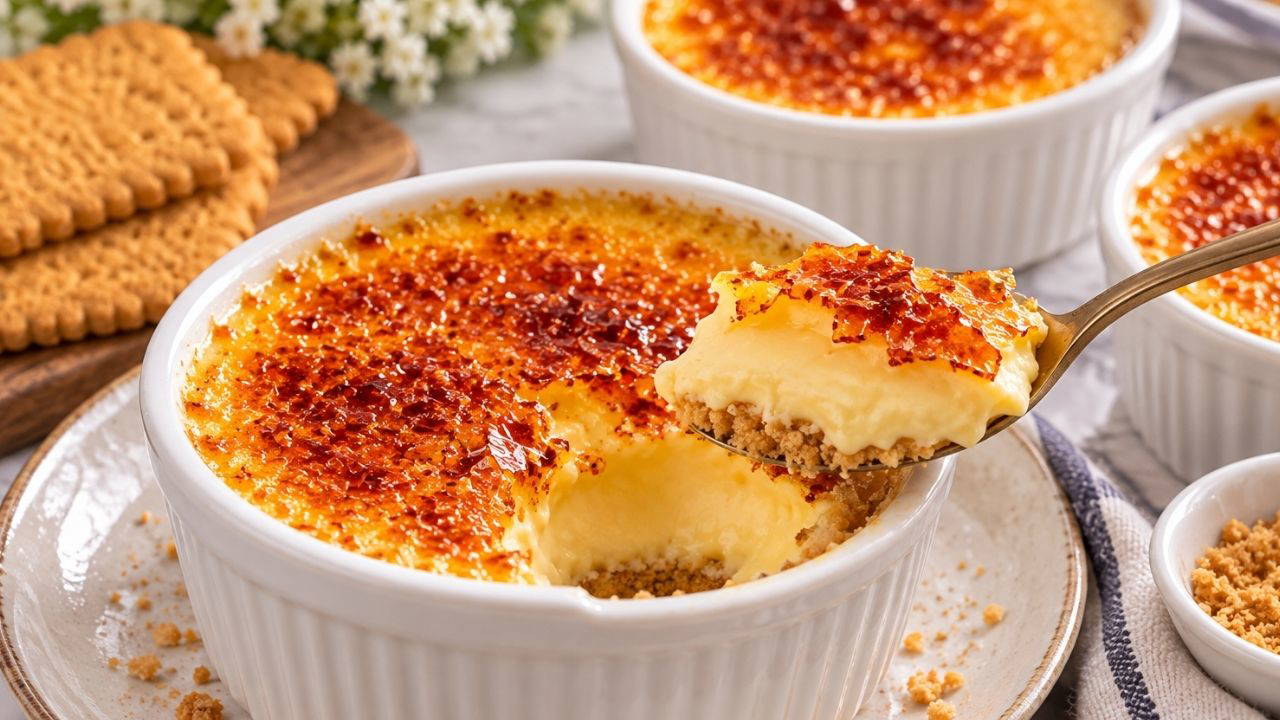 Bisküvili Crème Brûlée: İpeksi Kremanın Kıtır Dokunuşu