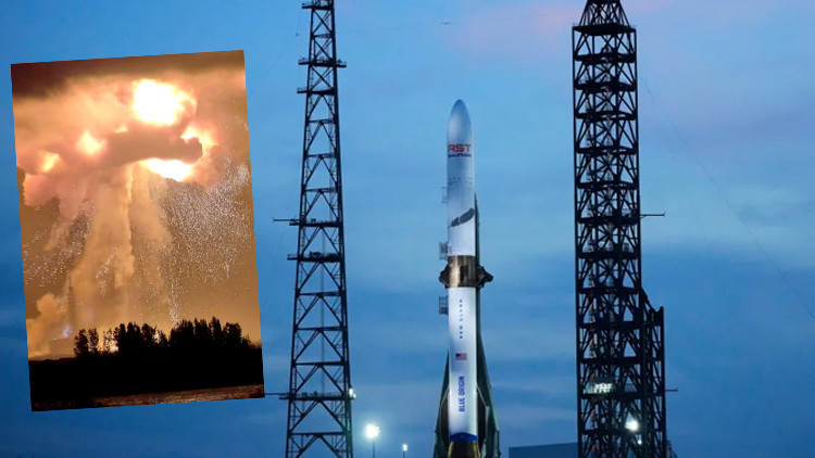 Blue Origin'in New Glenn roketi motor testinde patlama: İşte ilk görüntüler
