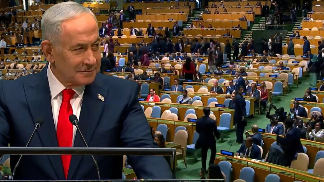 BM'de Netanyahu'ya Yuhalı Protesto: Konuşma Yarıda Kesildi