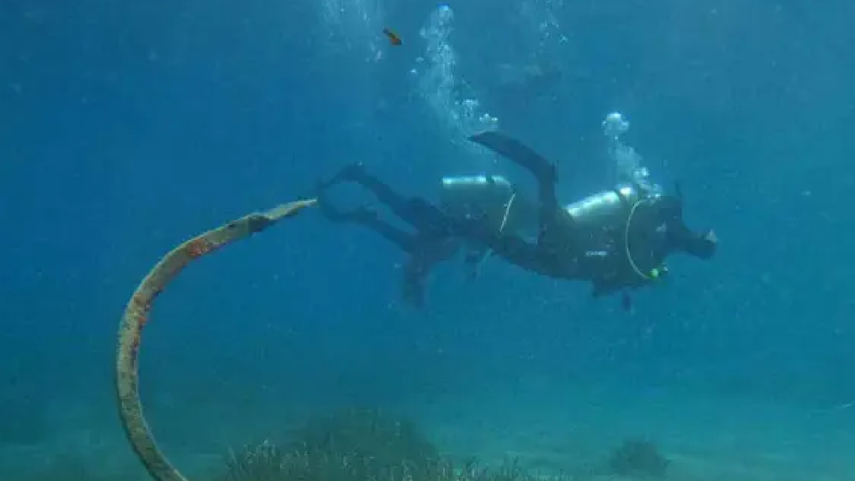 Bodrum açıklarında 12 günde keşfedilen dev yapı 40 metre uzunluğunda