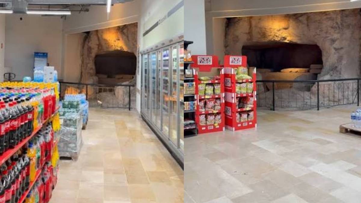 Bodrum'da Marketin İçinde Antik Mezar: Alışveriş Yapanlar Yanından Geçiyor