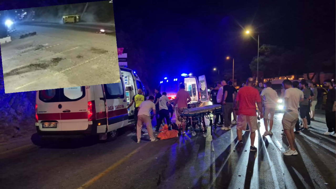 Bodrum'da motosiklet ile taksi çarpıştı: Ölü sayısı 2'ye yükseldi