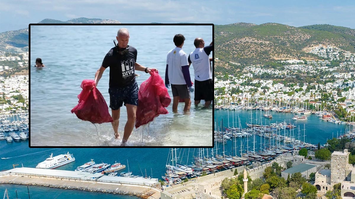 Bodrum'da Deniz Dibi Temizliğinde Skandal: Türkbükü Koyu Çöplüğe Döndü