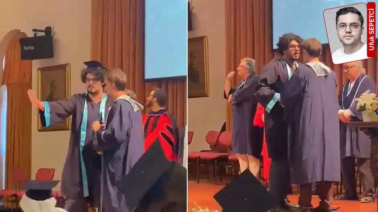 Boğaziçi Üniversitesi'nde 'Paraşüt Akademisyen' Protestosu