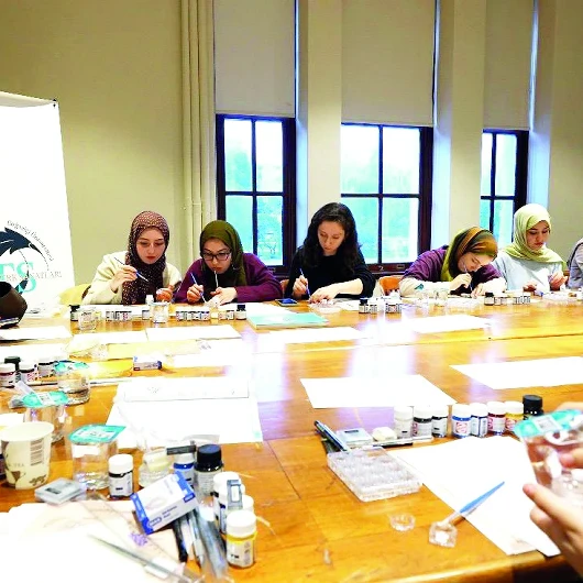 Boğaziçi Üniversitesi'nde Geleneksel Tezhip Atölyesi Düzenlendi