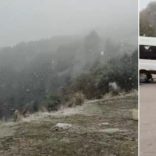 Bolu'da Mevsimin İlk Karı: Zirveler Beyaza Büründü