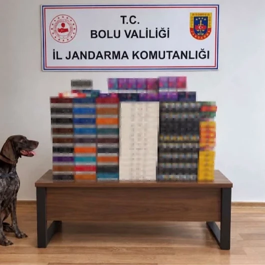 Bolu'da otobüste 760 bin TL'lik kaçak tütün operasyonu