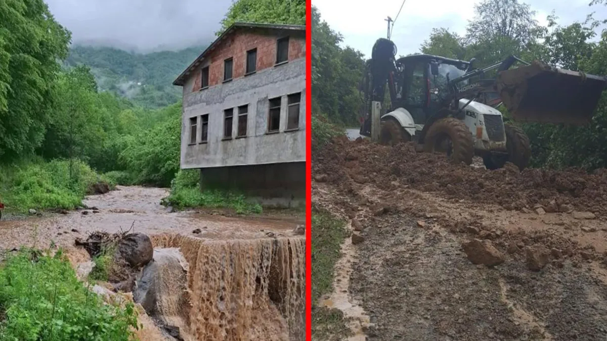 Borçka'da sel ve heyelan: 6 köy yolu ulaşıma kapandı