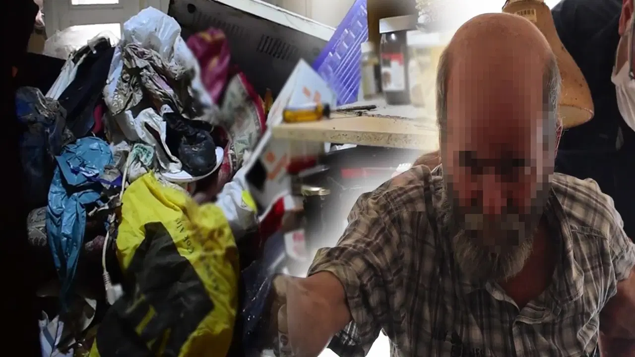 Bursa'da 7 ton çöp biriktiren adam hastaneye kaldırıldı