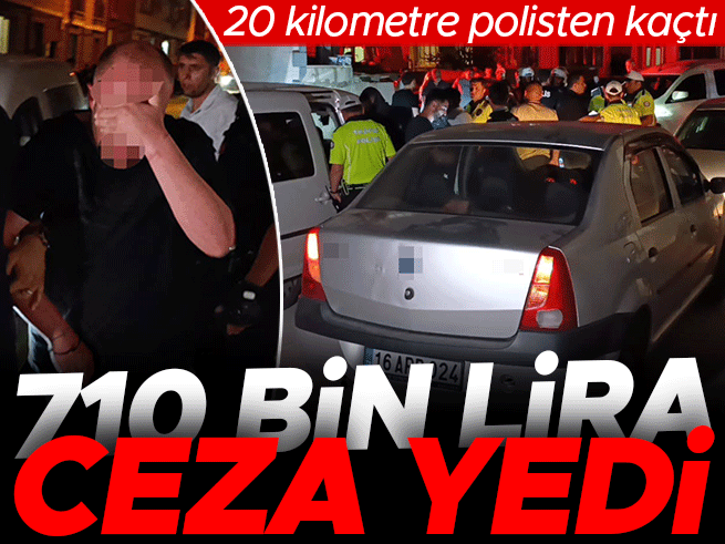 Bursa’da alkollü sürücüye 710 bin TL ceza: 20 km kovalamaca
