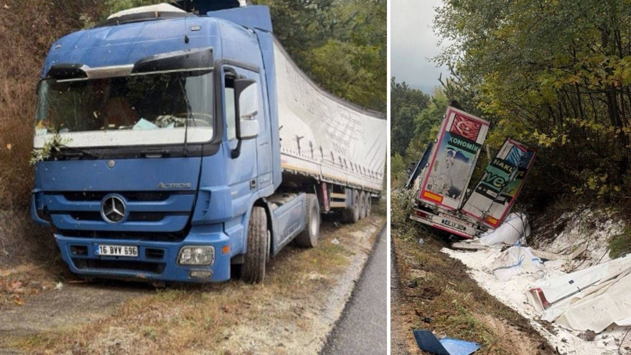 Bursa-Ankara kara yolunda TIR kanala uçtu