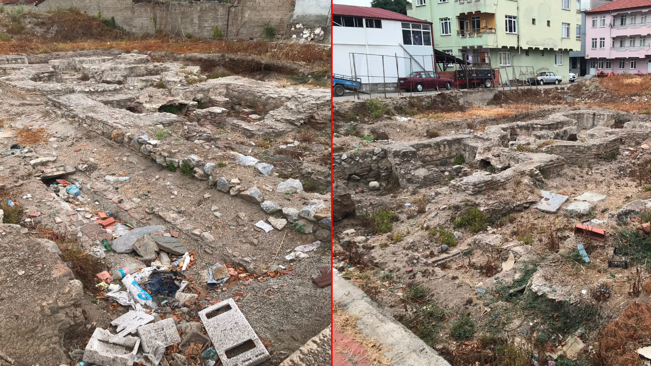 Bursa'da tarihi utanç: Roma hamamı çöpe terk edildi