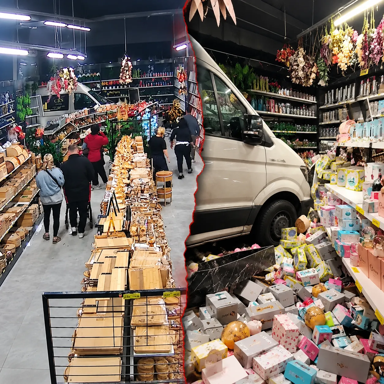 Bursa'da Servis Aracı Züccaciyeye Daldı: Alışveriş Yapanlar Korku Dolu Anlar Yaşadı