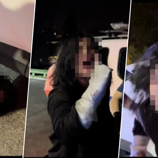 Bursa'da ters yöne giren sürücü polise ve basına zor anlar yaşattı
