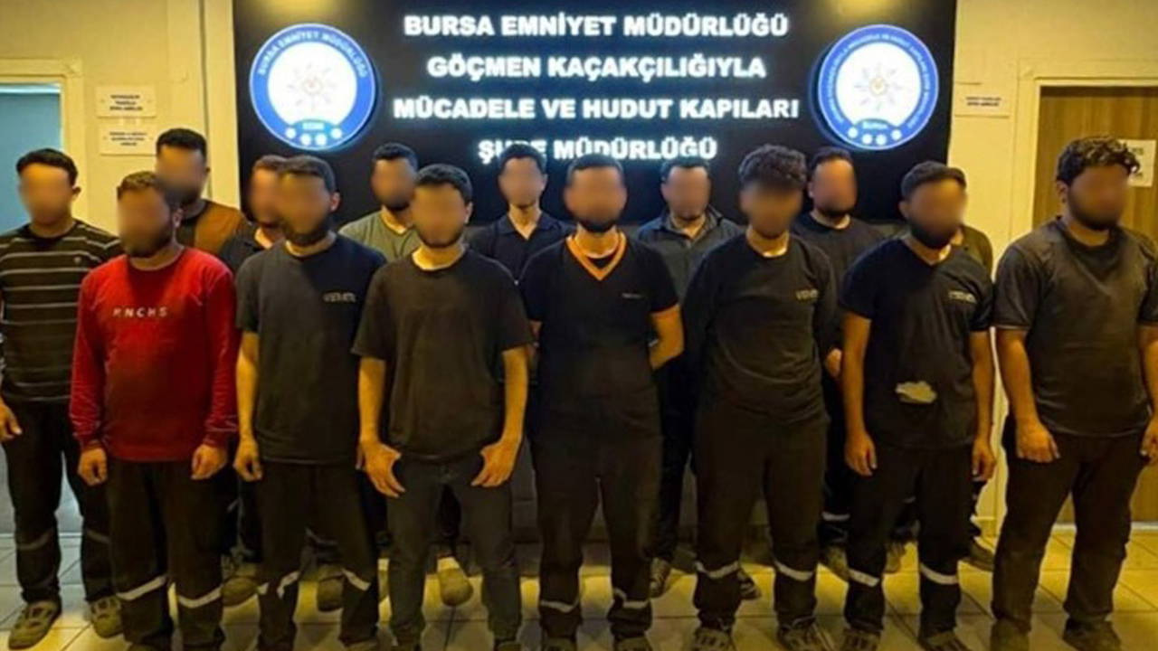 Bursa'da kaçak göçmen operasyonu: 19 yakalandı, 2 organizatör gözaltında