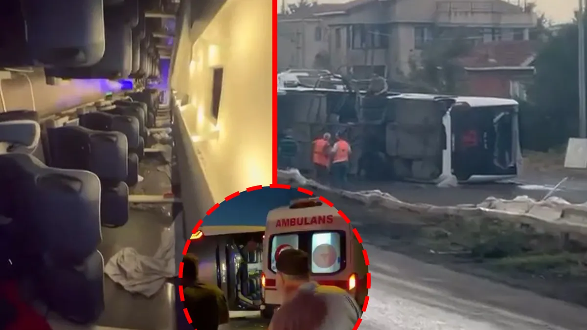 Büyükçekmece'de Servis Otobüsü Devrildi: 18 Yaralı